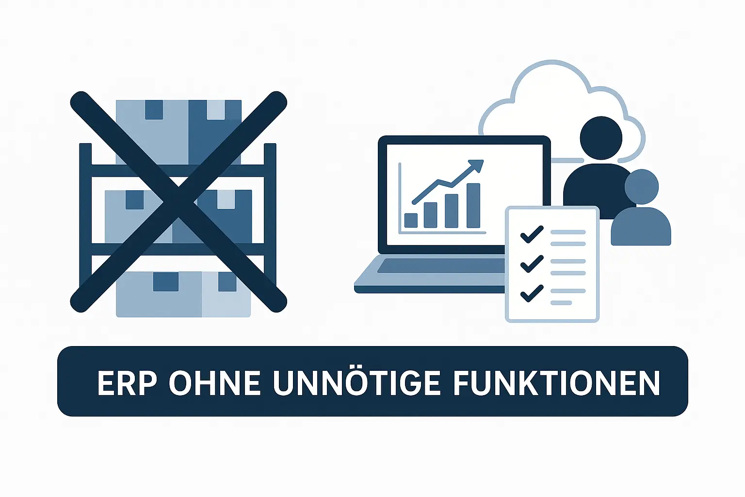 Symbolisierung eines ERP systems ohne unnötige funktionen